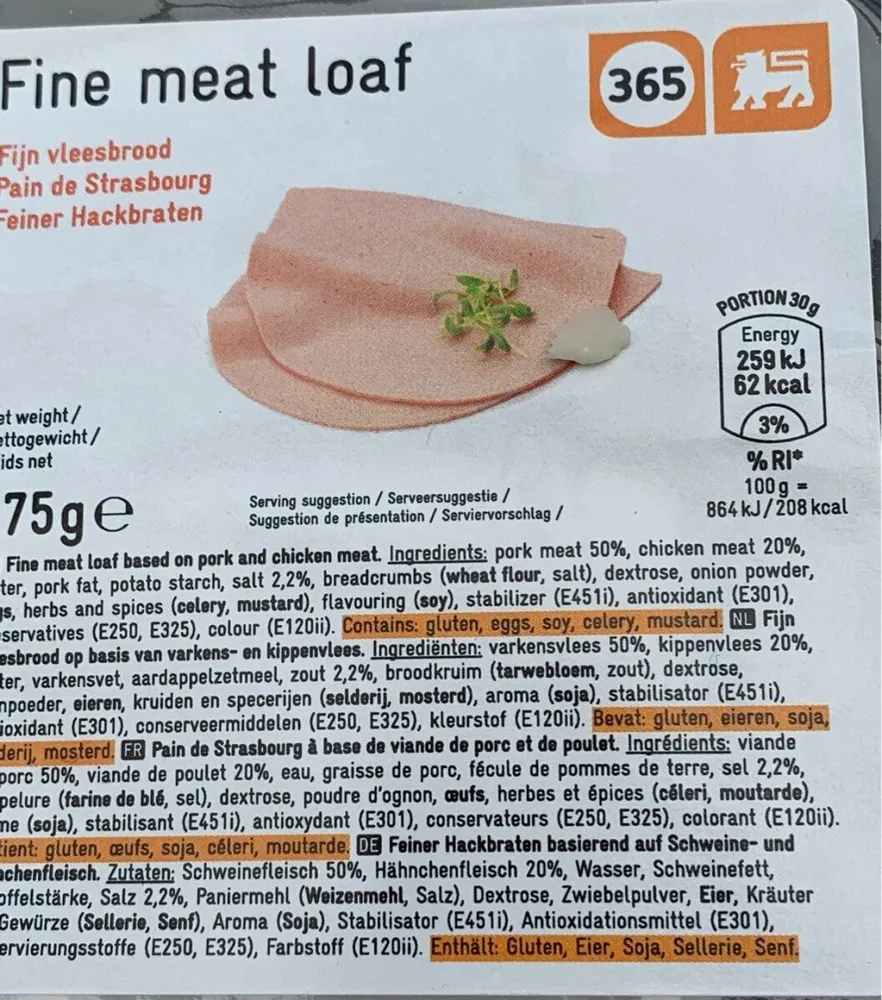 Fine meat loaf