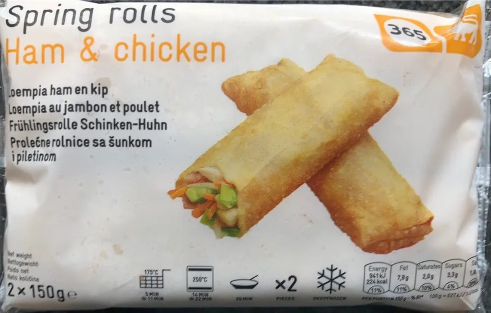 Spring rolls ham & chicken