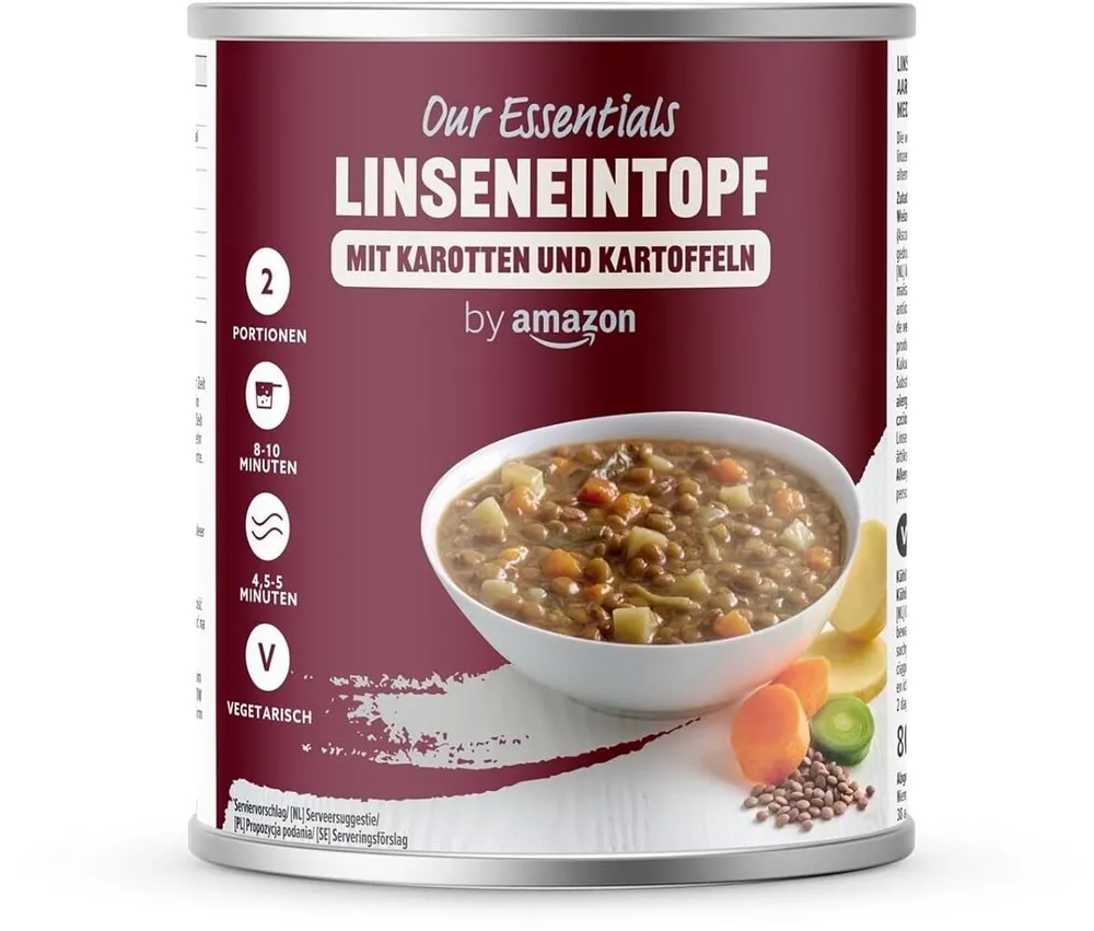 Linsentopf mit Karotten und Kartoffeln