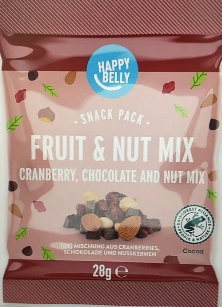 Mirtilli, cioccolato e frutta secca