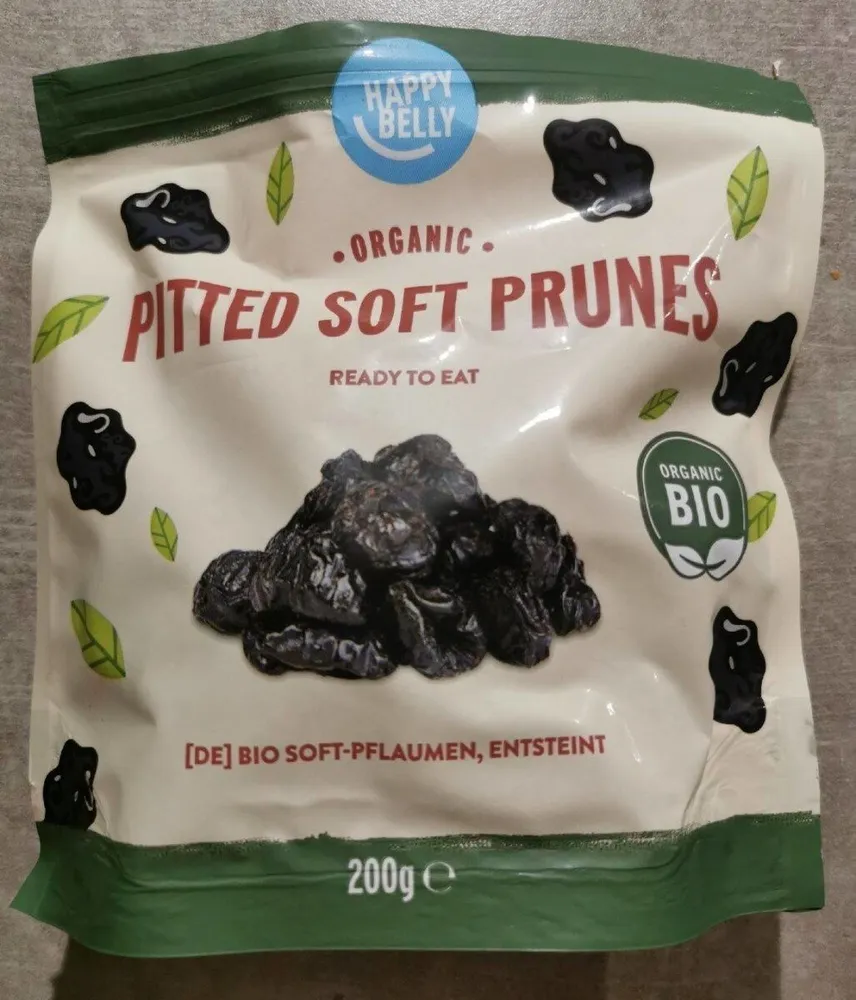 Pitted soft prunes
