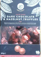 Truffes au chocolat noir noisettes moulues fourrage onctueux