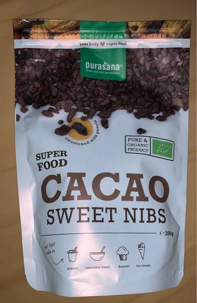 Feves de cacao sucrée au sucre panela