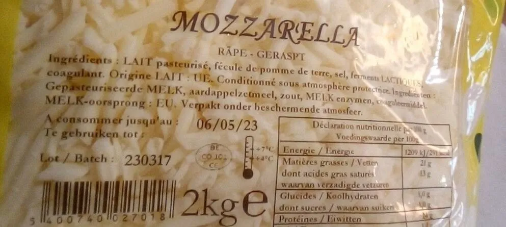 Mozzarella râpée