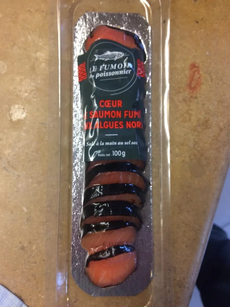 Cœur de saumon fumé aux algues nori