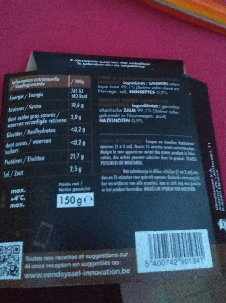 Cœur de saumon noisettes