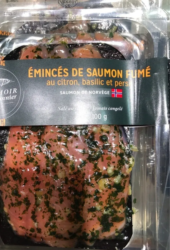 Emincé de saumon fumé