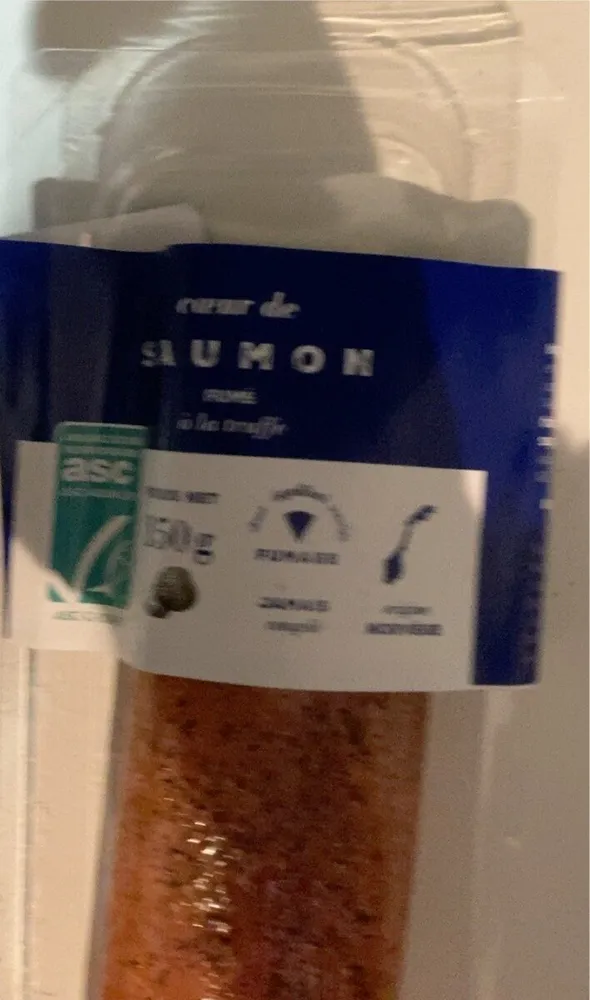 Coeur de saumon fume a la truffe