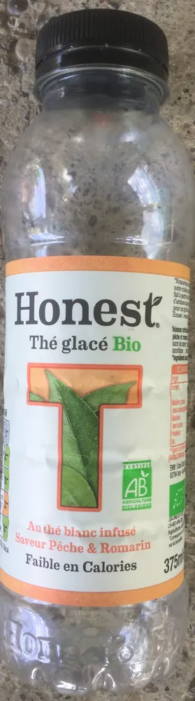 Thé glacé bio pêche romarin