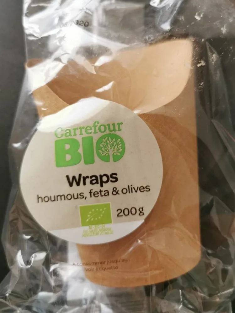Wraps houmous, feta & olives