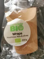Wraps houmous, feta & olives