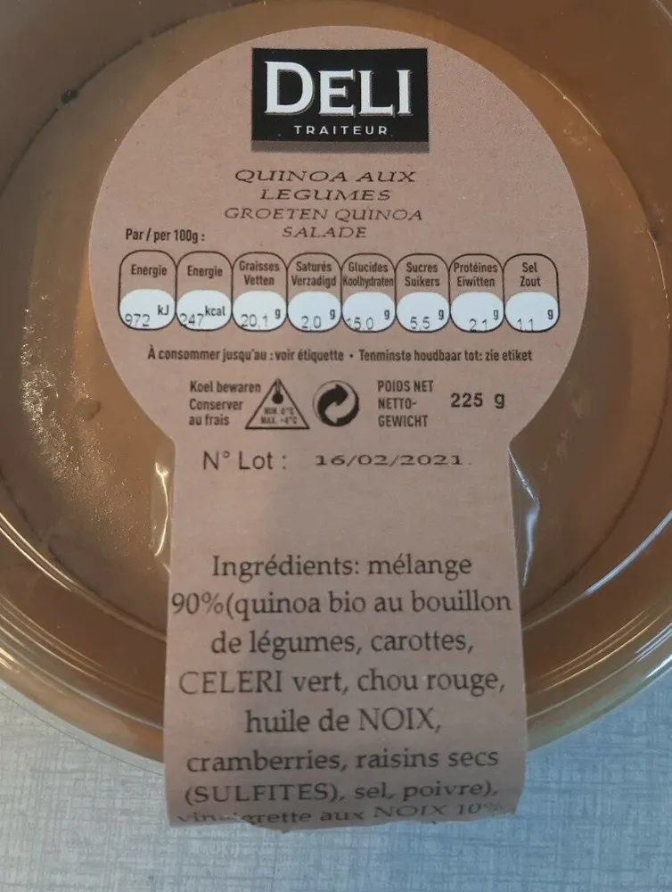 Quinoa aux légumes