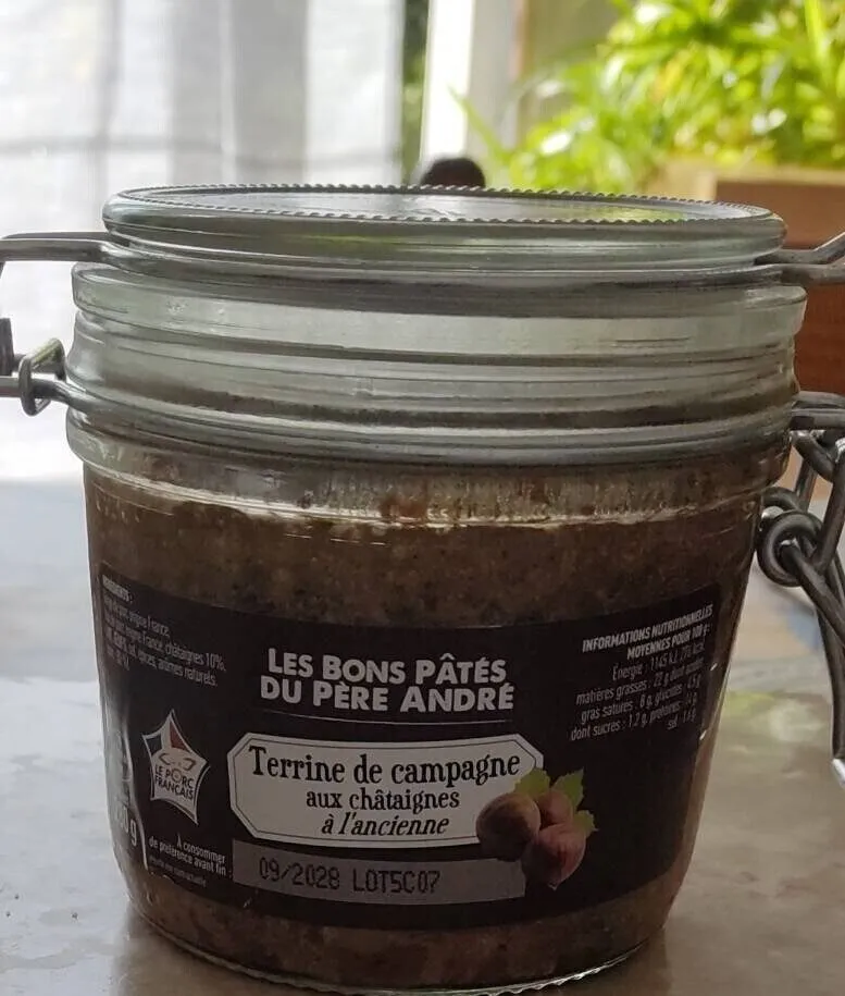 Terrine de campagne aux châtaignes