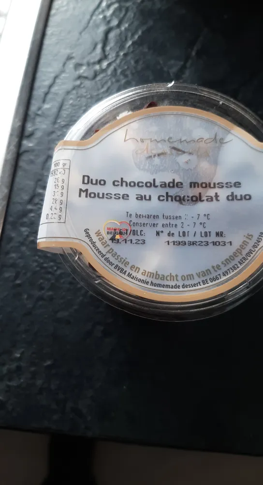 Mousse au chocolat duo