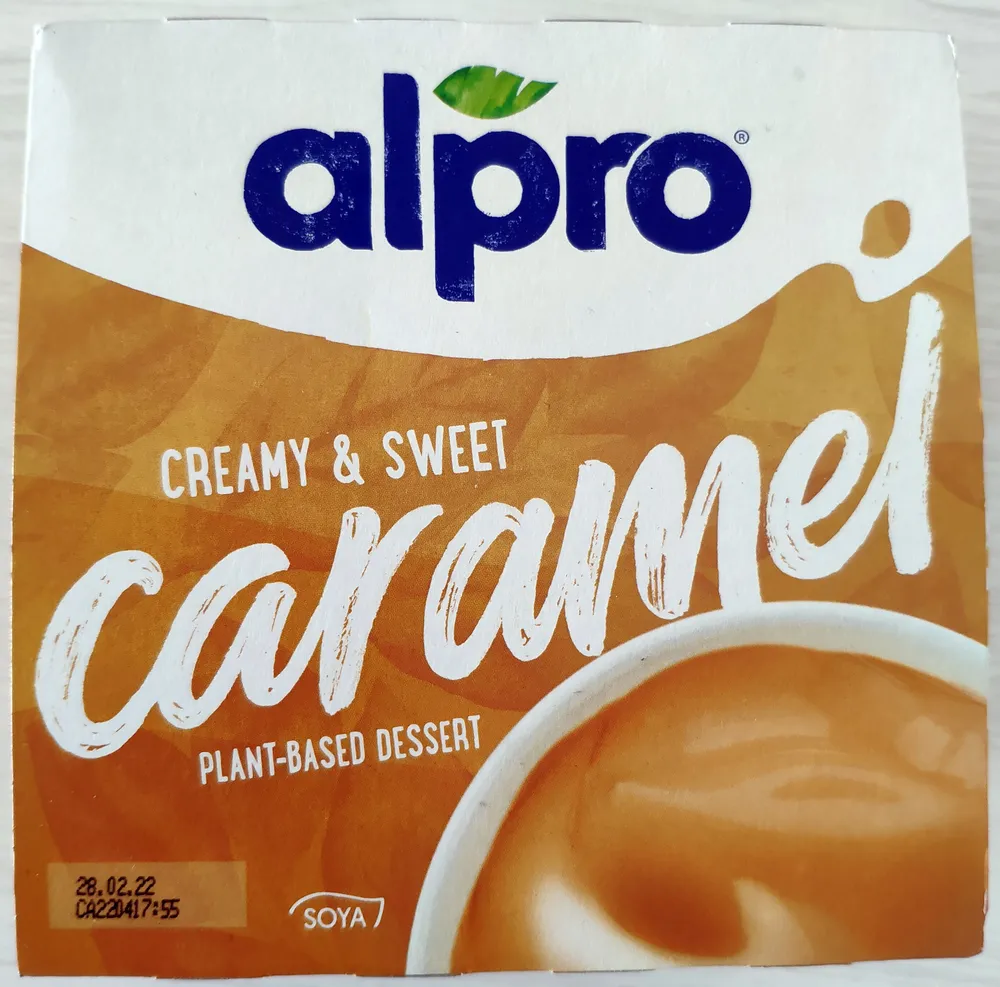 Caramel plant-based dessert