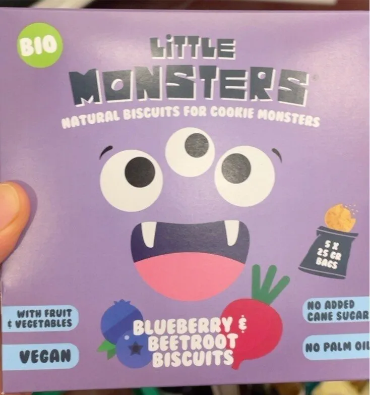 Blueberry beetroot biscuits