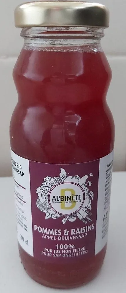 Jus de pommes & raisins bio