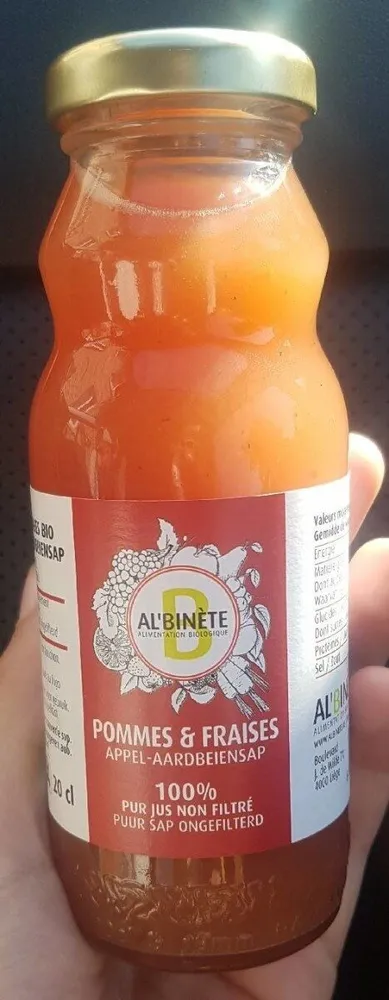 100% pur jus pommes & fraises