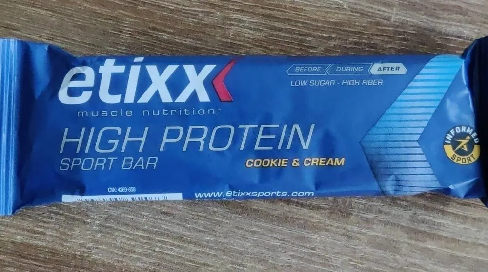 High protein sport bar cookies and cream