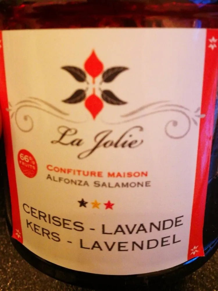 Confiture cerise-lavande