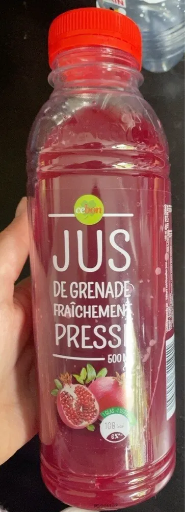 Jus de grenade fraichement pressé