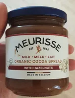 Organic cocoa spread milk hazelnut