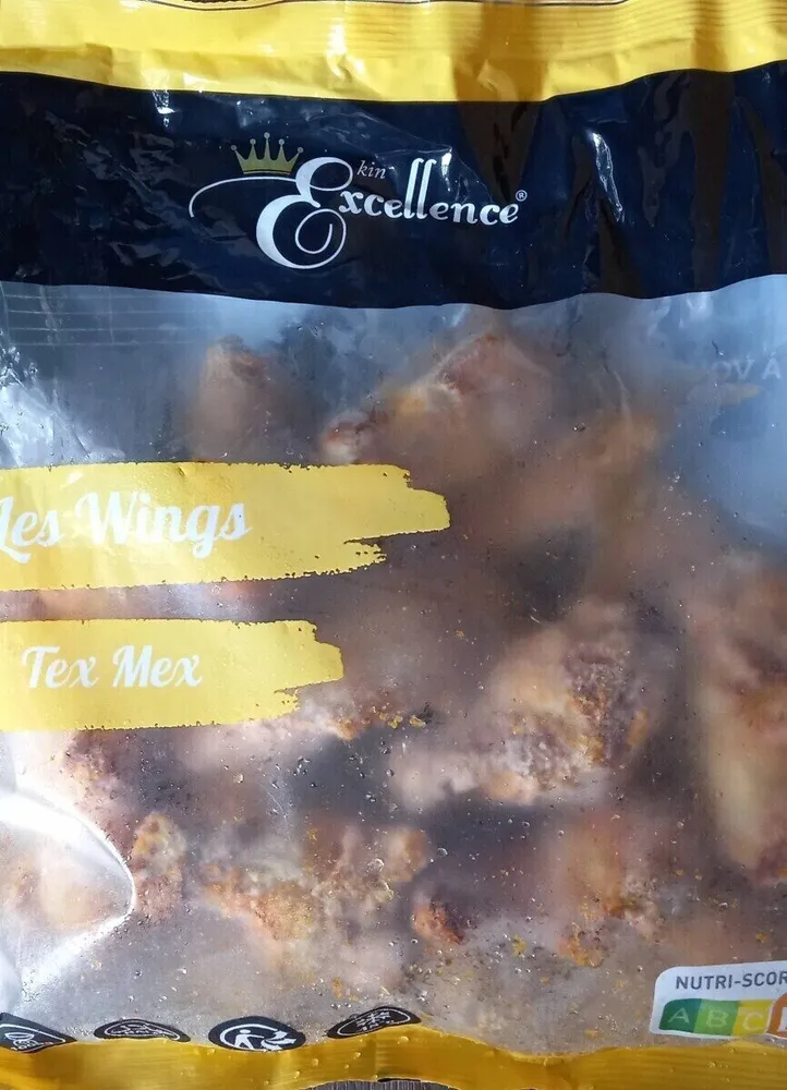 Ailes de poulet cuites roties Tex Mex halal
