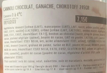 Cannoli chocolat