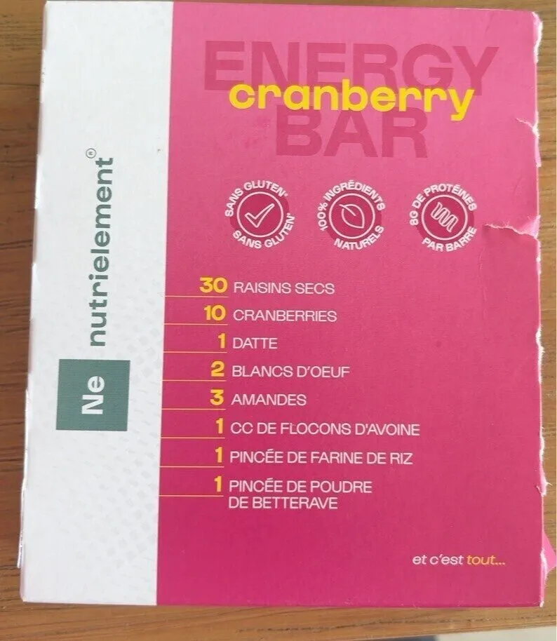 Energy bar cranberry