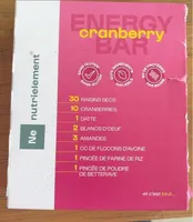 Energy bar cranberry