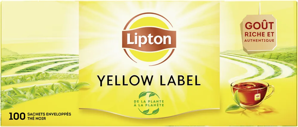 Lipton Thé Noir Yellow Label 100 Sachets