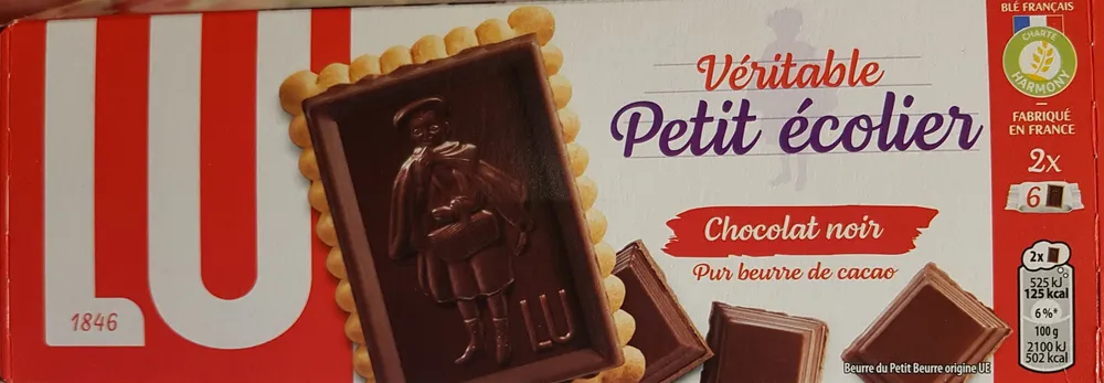 Petit écolier chocolat noir pur beurre de cacao