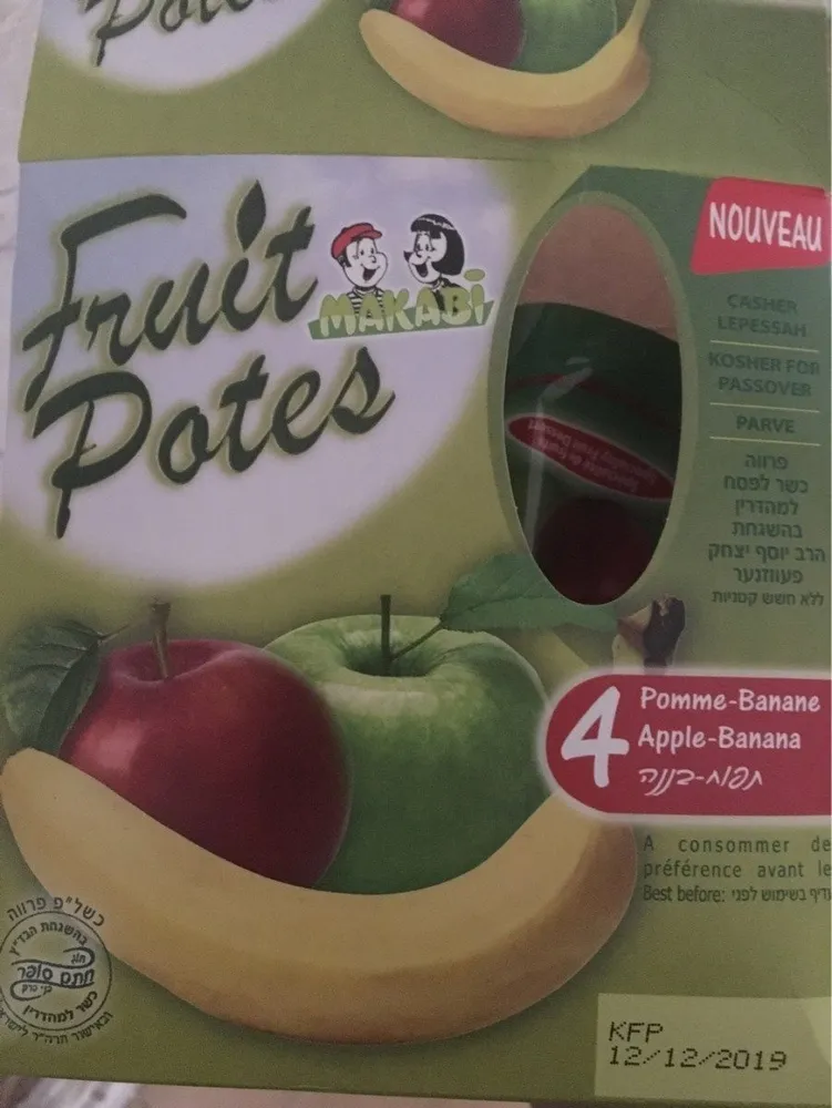 Fruit potes pomme banane