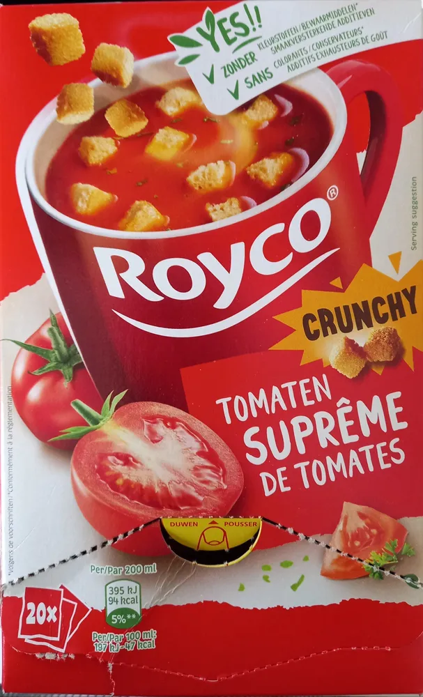 Soupe Royco Suprême De Tomates Avec Croûtons 20 Unités