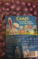 Oeufs chocolat au lait fourage noisette