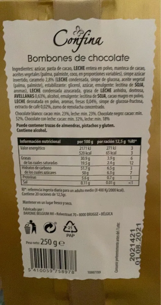 Bombones de chocolate
