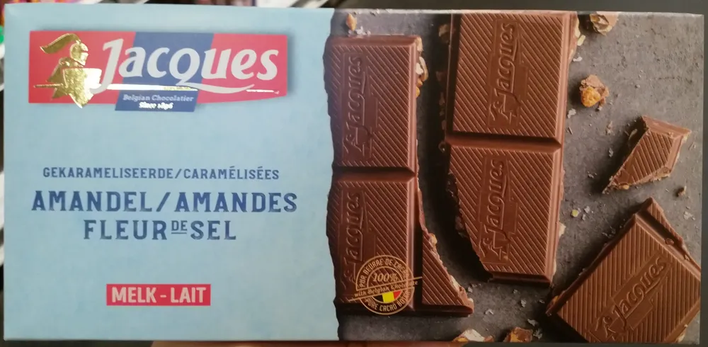 Chocolat lait amandes fleur de sel