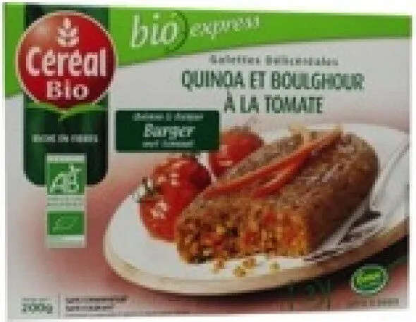 Galette de quinoa et boulghour à la tomate