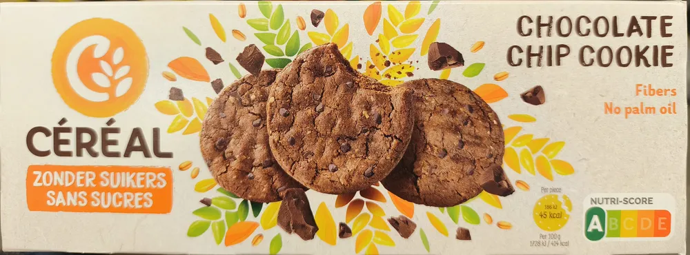 Sans sucre chocolate chip cookie