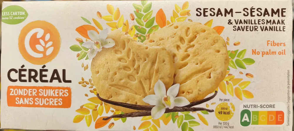 Céréal Sésame-vanille Biscuits