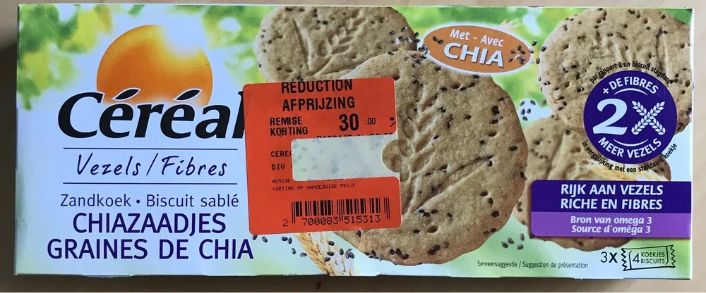 Biscuit sablé  graines de chia