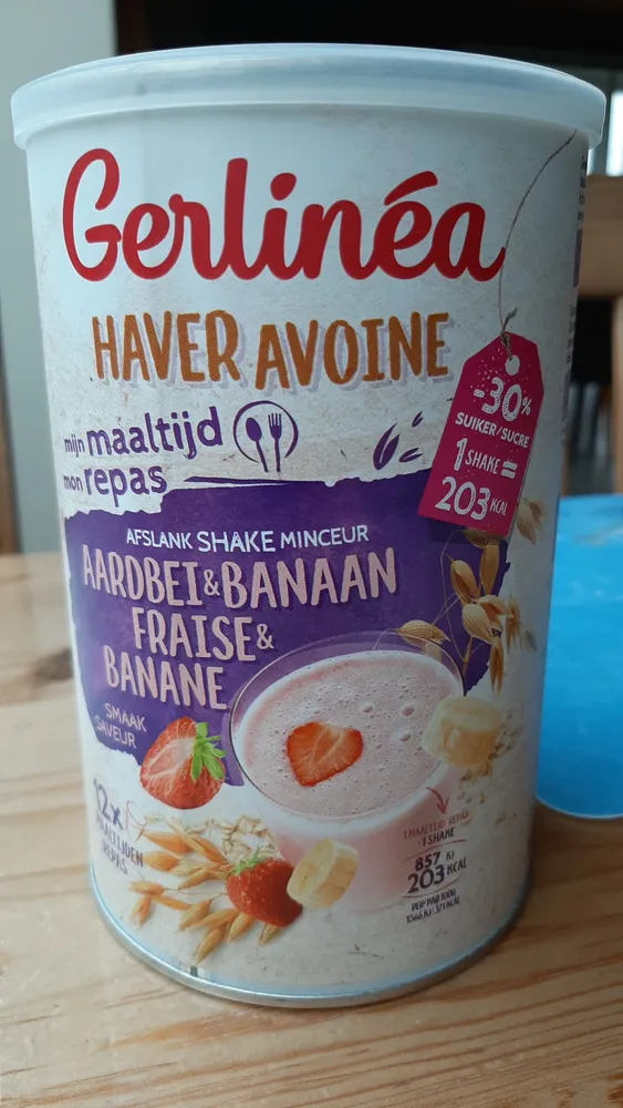 Gerlinéa Shake à L'avoine Saveur Fraise-banane