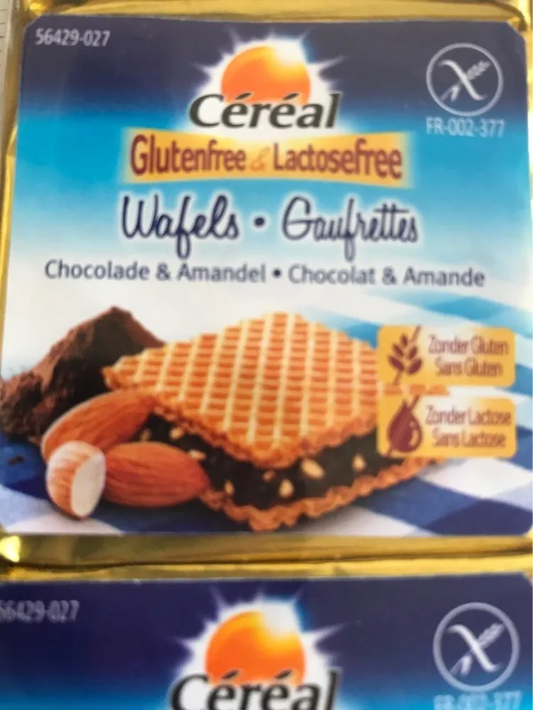 Gaufrettes chocolat amande sans gluten sans lactose