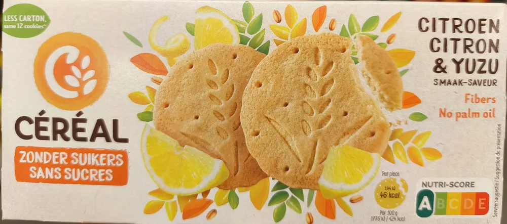 Biscuits Sans Sucre Citron / Yuzu