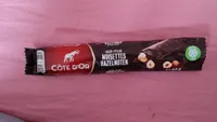 Bar de chocolat noir noisettes entières