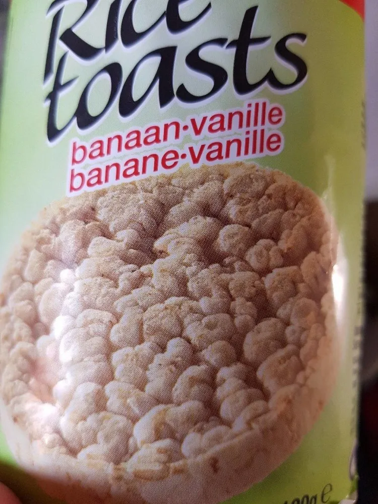 Galette de riz banane-vanille