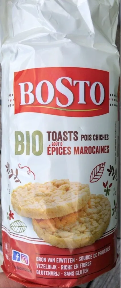 Bio toasts pois chiches goût d’épices marocaines