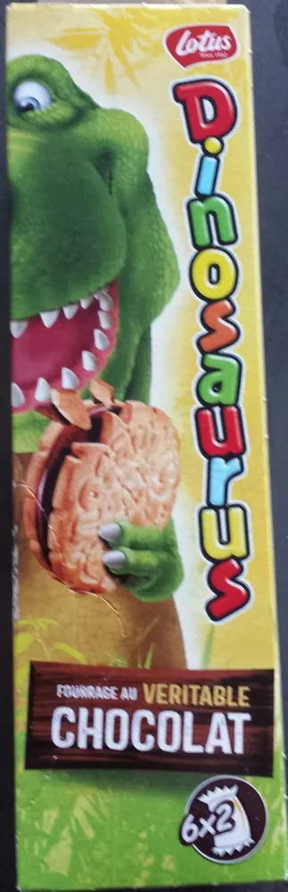 Dinosaurus Biscuits fourrés au véritable chocolat