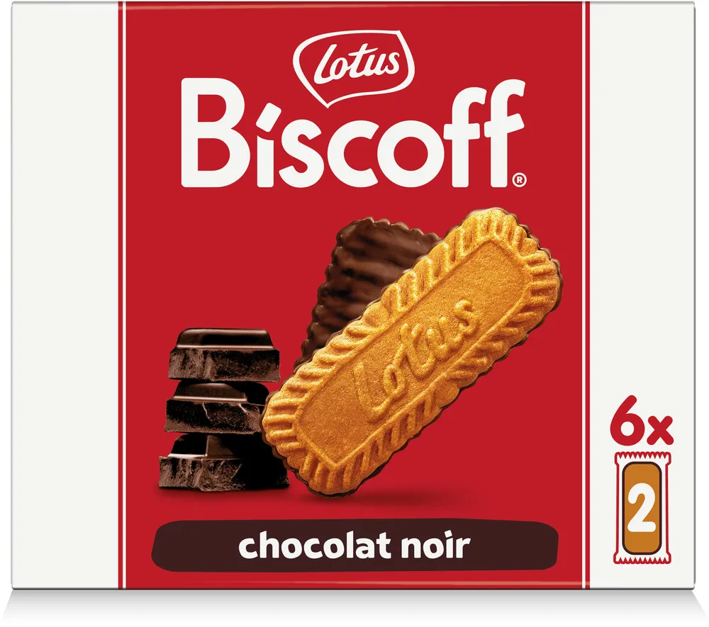 LOTUS BISCOFF Speculoos XL - Chocolat Noir - 162g (6x2p)