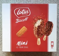 LOTUS BISCOFF Glace Mini Bâtonnets - Speculoos Chocolat au lait - 276g (6x60ml)